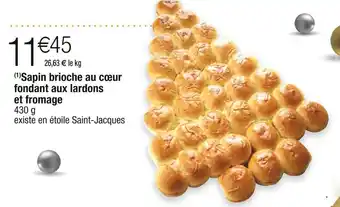 Cora x Carrefour Sapin brioche au cœur fondant aux lardons et fromage offre