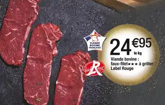 Cora x Carrefour Viande bovine : faux-filet à griller label rouge offre