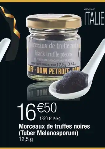 Cora x Carrefour Morceaux de truffes noires tuber melanosporum offre