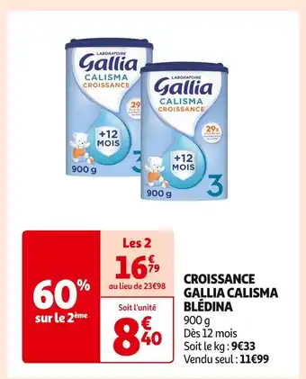 Auchan Supermarché Blédina croissance gallia calisma offre