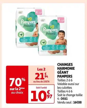Pampers changes harmonie géant