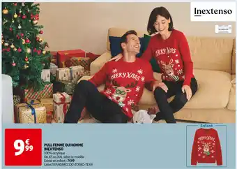 Auchan Supermarché Inextenso pull femme ou homme offre
