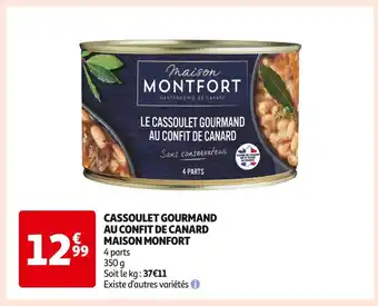 Auchan Supermarché Maison montfort cassoulet gourmand au confit de canard offre