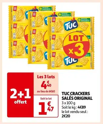 Auchan Supermarché Lu tuc crackers salés original offre