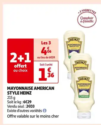 Auchan Supermarché Heinz mayonnaise americans style offre