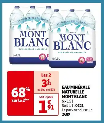 Auchan Supermarché Mont blanc eau minérale naturelle offre