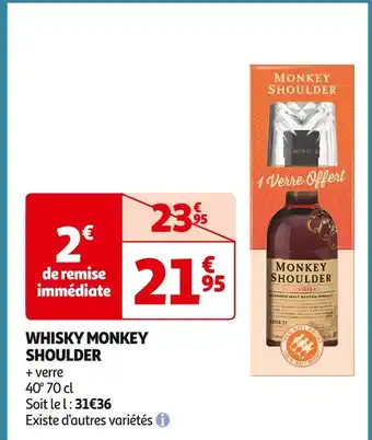 Auchan Supermarché Monkey shoulder whisky offre