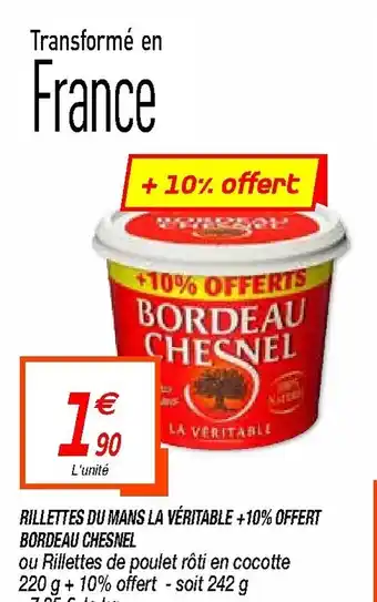 Netto Rillettes du mans la Véritable offre