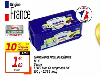Netto Beurre moulé au sel de guérande Netto offre