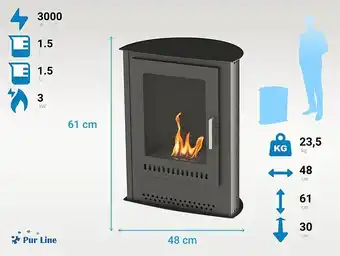 Bricorama Poêle à l'éthanol en noir offre