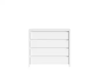 Bricorama Kaspian - commode moderne salon/bureau/chambre - style scandinave - 105x92x40,5 cm - 4 tiroirs spacieux - blanc offre