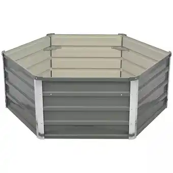 Bricorama Jardinière 129 x 129 x 46 cm cm acier galvanisé gris - gris offre