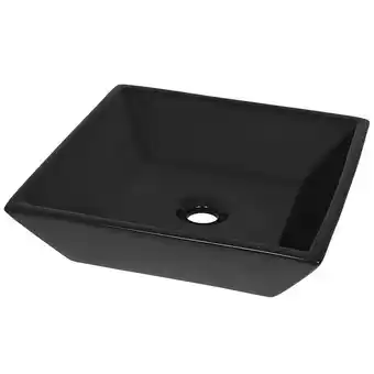 Bricorama Lavabo céramique carré noir 41,5 x 41,5 x 12 cm - équipements sanitaires - éviers et lavabos - lavabos - noir - noir offre