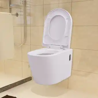Bricorama Toilette murale avec réservoir caché céramique blanc - blanc offre