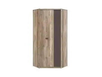Bricorama Lisetto - armoire d'angle chambre salon - style moderne - 205,5 x 95,5 x 95,5 cm - tringle - étagères - chêne offre