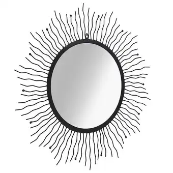 Bricorama Miroir mural éclat de soleil 80 cm noir - maison et jardin - décorations - miroirs - noir - noir offre