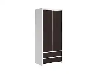 Bricorama Kaspiano - armoire style moderne salon/chambre à coucher/d'ado - 200.5x90x55.5 - 2 tiroirs - marron offre