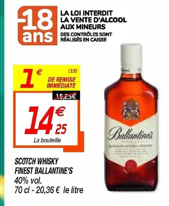 Netto Scotch whisky finest ballantine's offre