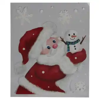 Jardiland Peha - vitrophanie père noël avec paillettes l.28,5 x h.34,5 cm offre