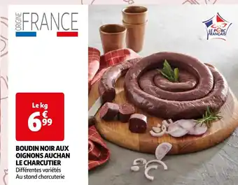 Auchan BOUDIN NOIR AUX OIGNONS AUCHAN LE CHARCUTIER offre