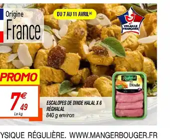 Escalopes de dinde halal x6