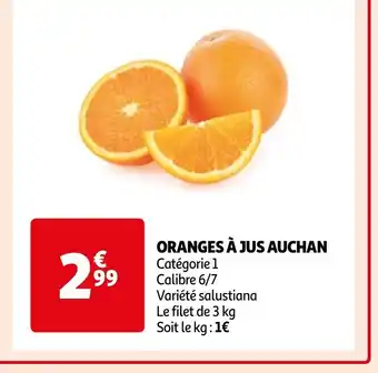 Auchan ORANGES À JUS AUCHAN offre