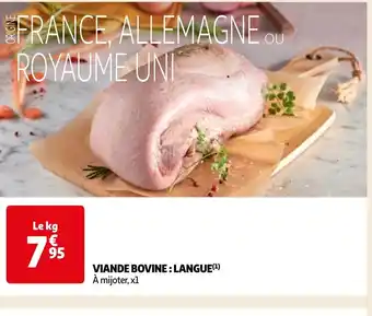 Auchan VIANDE BOVINE:LANGUE offre