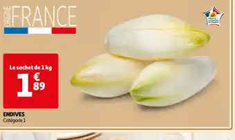 Auchan ENDIVES Catégorie 1 offre
