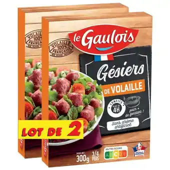 Auchan Lot de 2 gésiers de volaille confits le gaulois offre