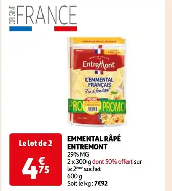 Auchan EMMENTAL RÂPÉ ENTREMONT offre