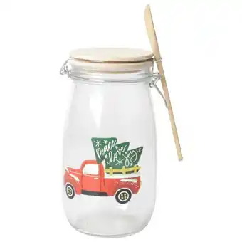 Auchan Bocal verre 1.5 l + cuillère actuel offre