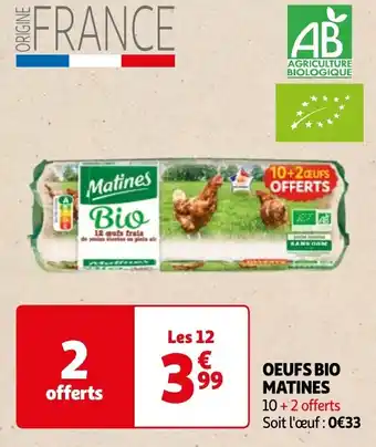 Auchan OEUFS BIO MATINES offre