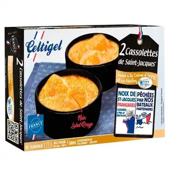 Auchan Cassolettes de saint-jacques label rouge surgelées celtigel offre