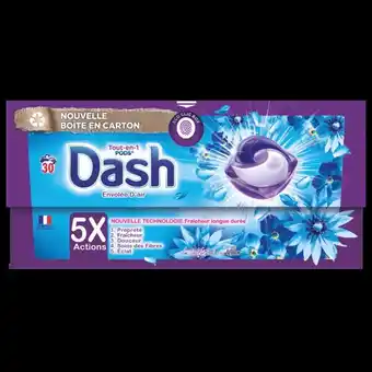 Auchan Lessive en capsules envolée d'air dash pods offre