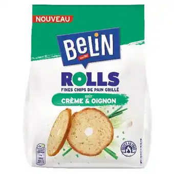 Auchan Belin biscuits fines chips rolls goût crème et oignon offre