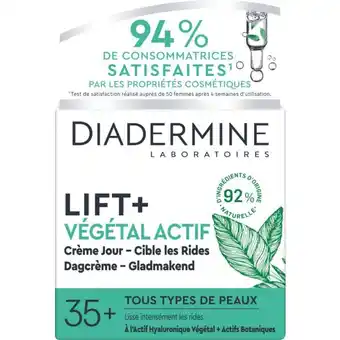Auchan Crème de jour vegetal diadermine lift+ offre