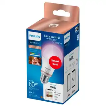 Auchan Ampoule led connectee couleur 60 w wiz offre