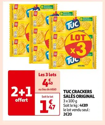 Auchan Supermarché Tuc tuc crackers salés original offre
