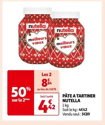 Auchan Supermarché Nutella pâte a tartiner offre
