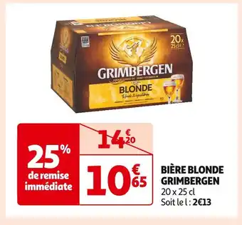 Auchan Supermarché Grimbergen bière blonde offre