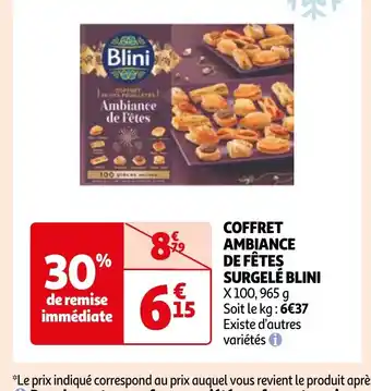Auchan COFFRET AMBIANCE DE FÊTES SURGELÉ BLINI offre