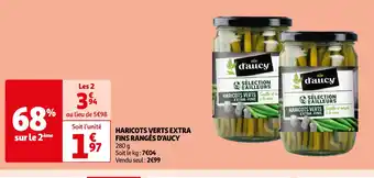 Auchan HARICOTS VERTS EXTRA FINS RANGÉS D'AUCY offre