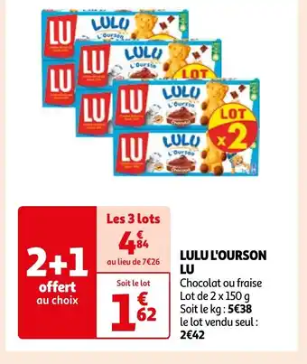 Auchan LULU L'OURSON LU offre