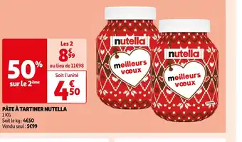 Auchan PÂTE À TARTINER NUTELLA offre