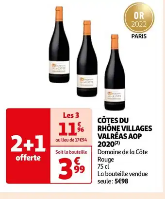 Auchan CÔTES DU RHÔNE VILLAGES offre