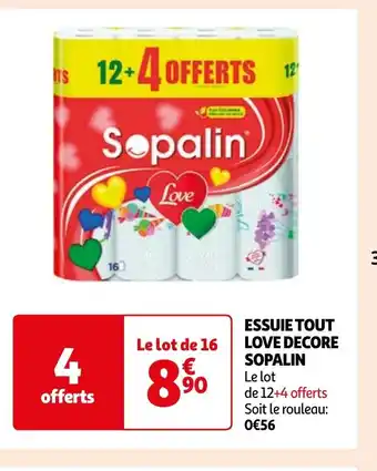 Auchan ESSUIE TOUT LOVE DECORE SOPALIN offre