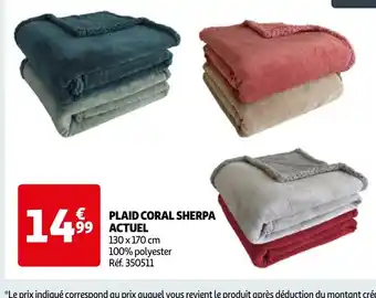 Auchan PLAID CORAL SHERPA ACTUEL offre