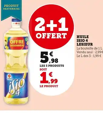 Super U HUILE ISIO 4 LESIEUR offre