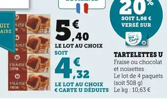 Super U TARTELETTES U offre