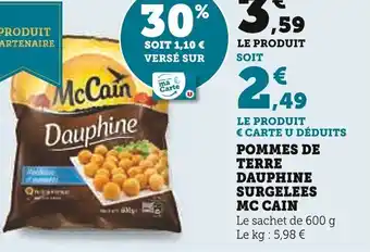 Super U POMMES DE TERRE DAUPHINE SURGELEES offre